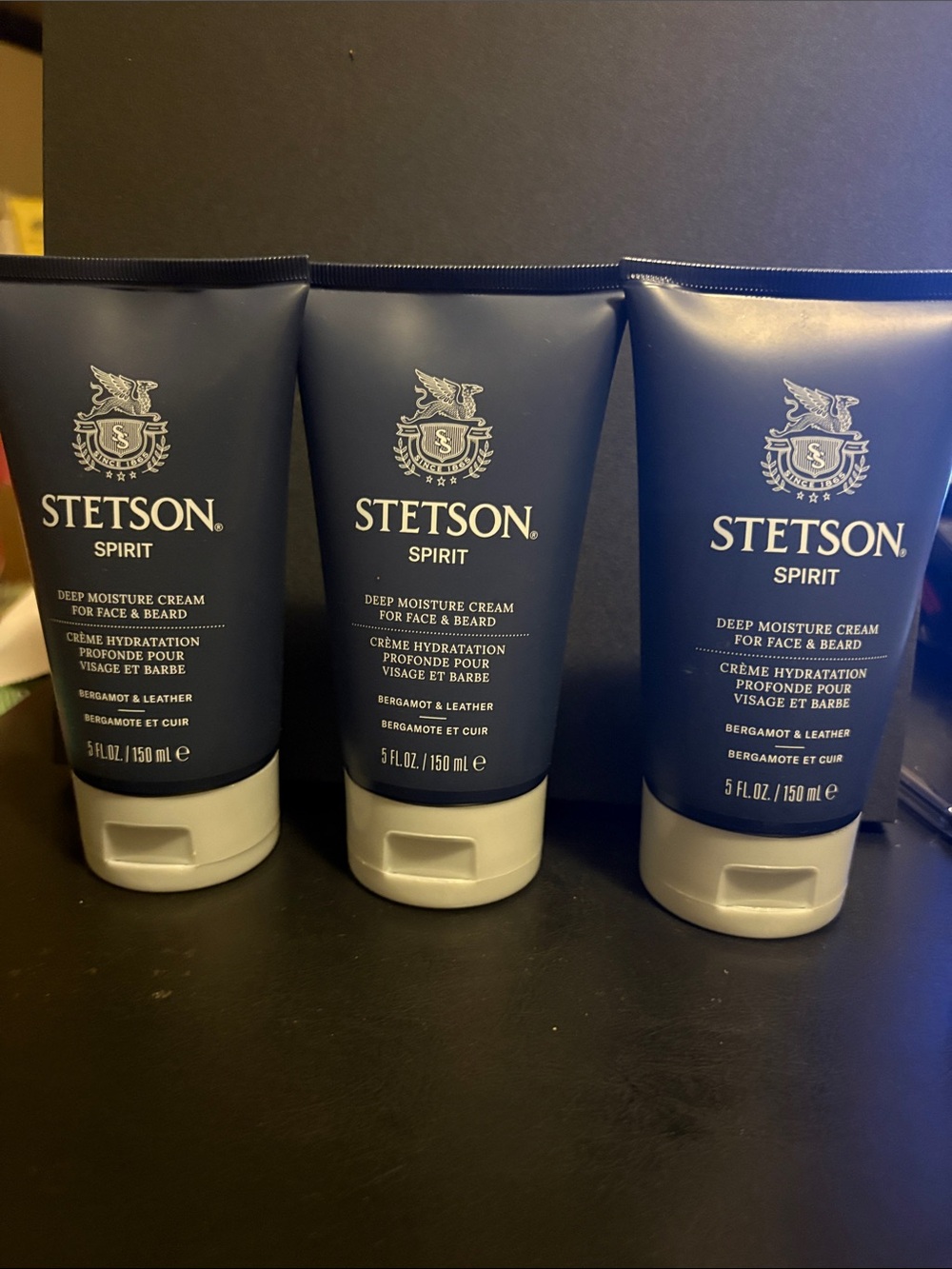 Stetson Spirit Deep Moisture Cream - Navy Blue Tubes (3 Pack)